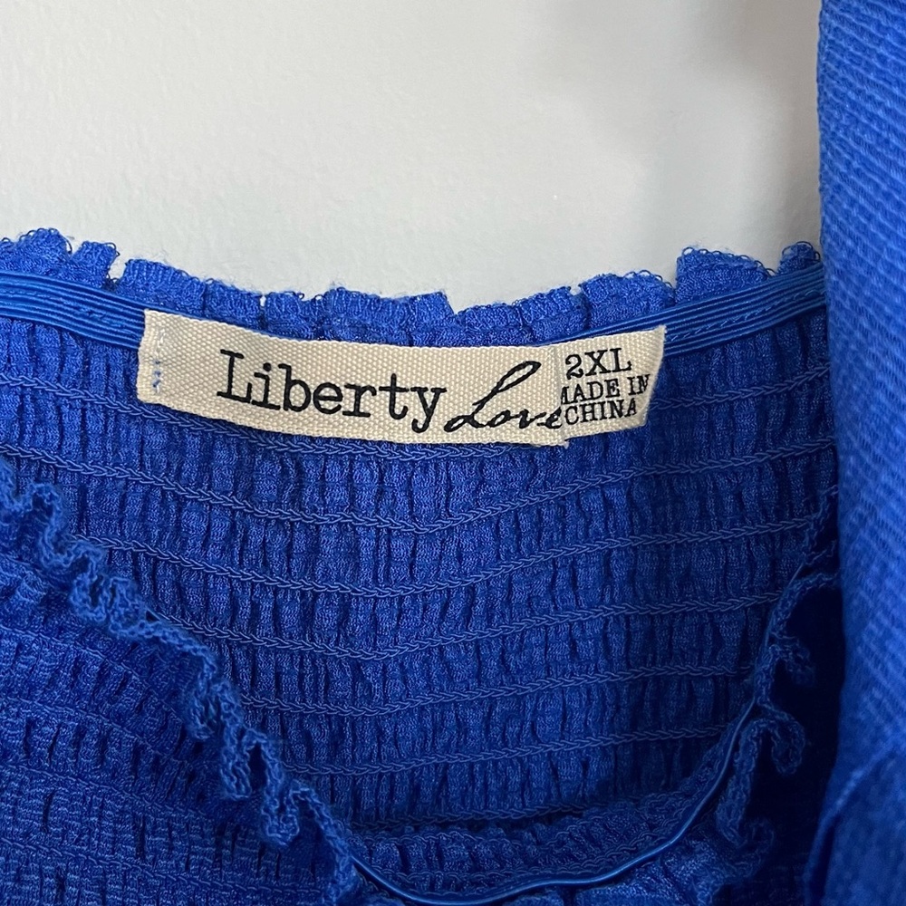 Blue Ruched Maxi Dress - Picture 5 of 6